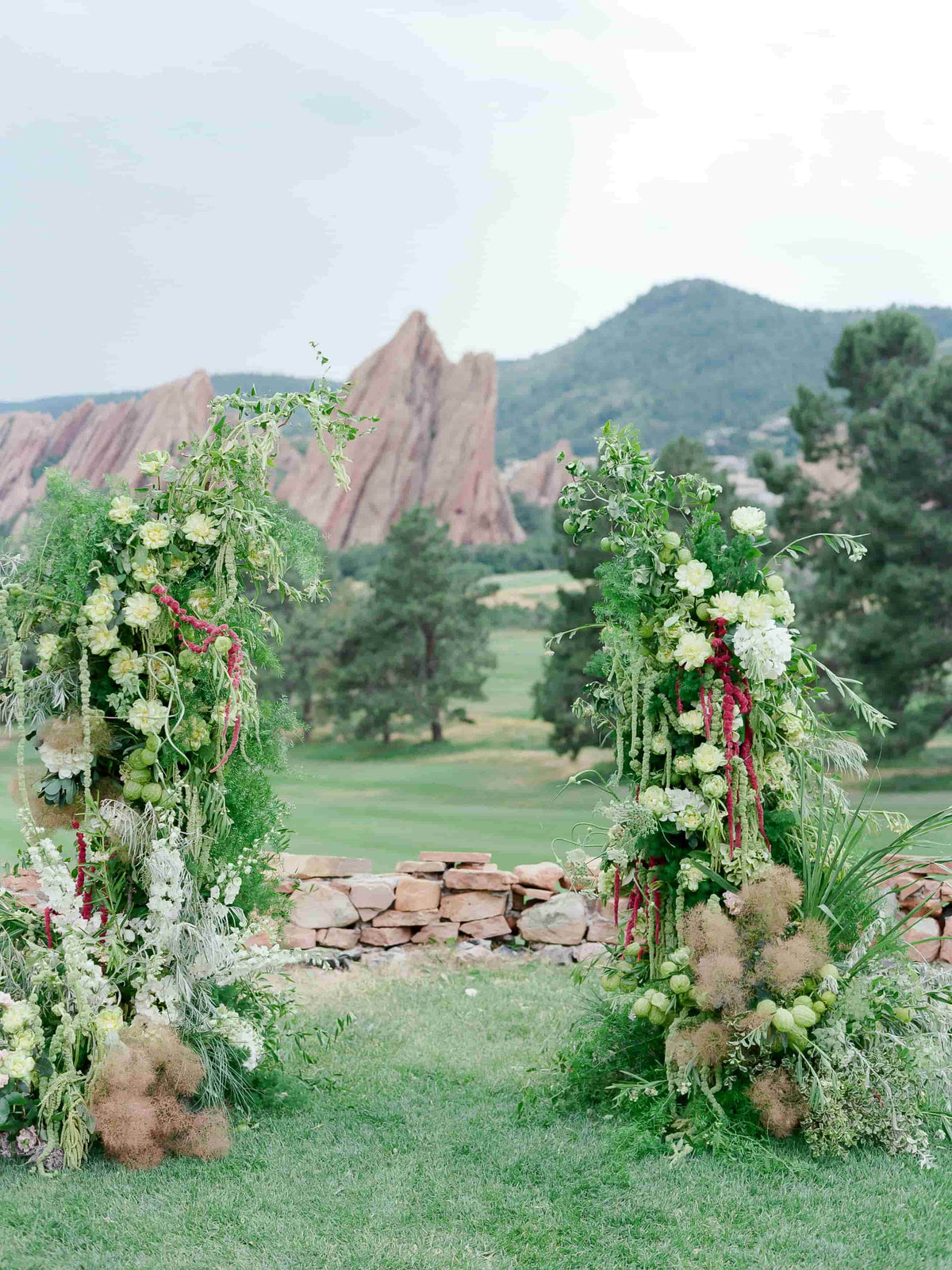 Textural wedding arch for Colorado littleton arrowhead golf course wedding