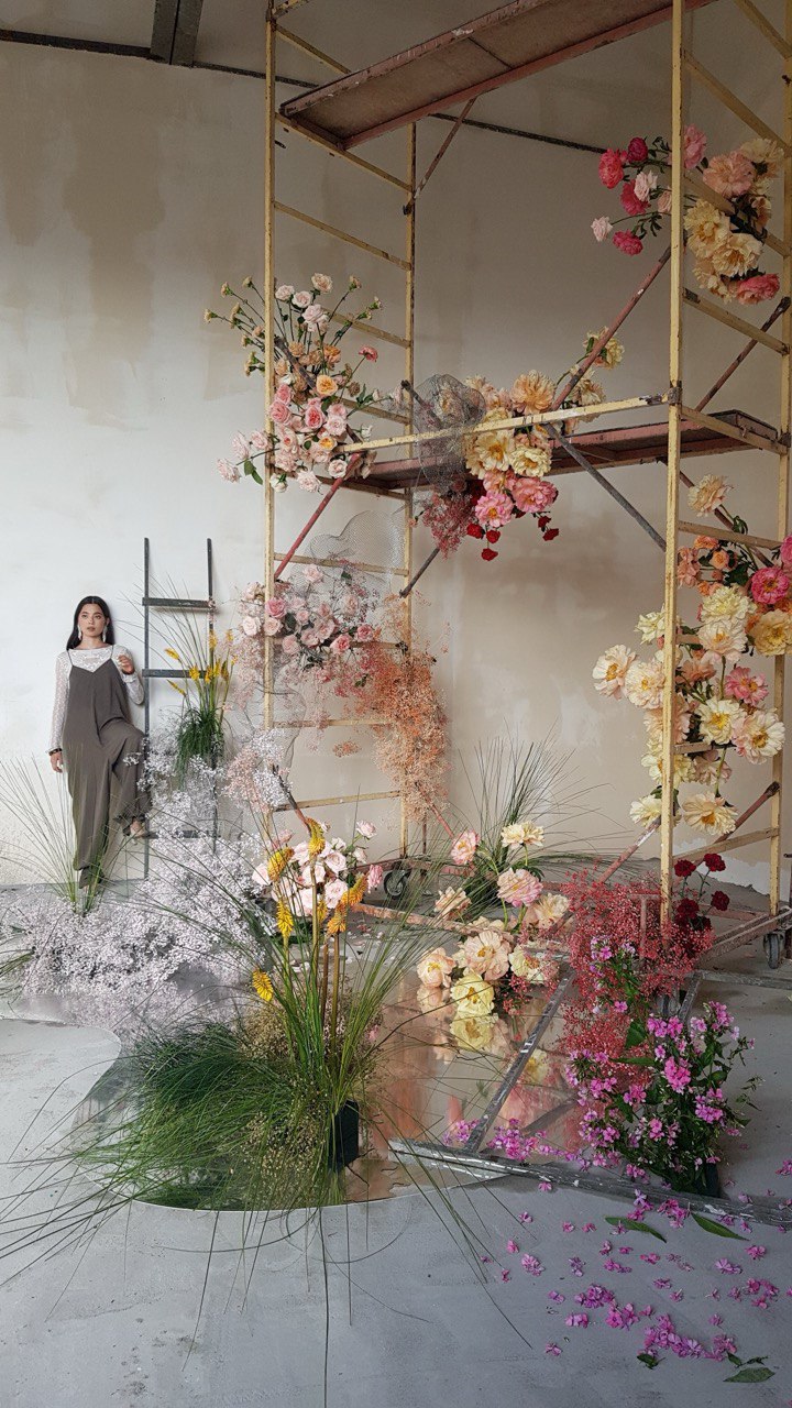 Floral installation by shaa.project the art studio in denver
