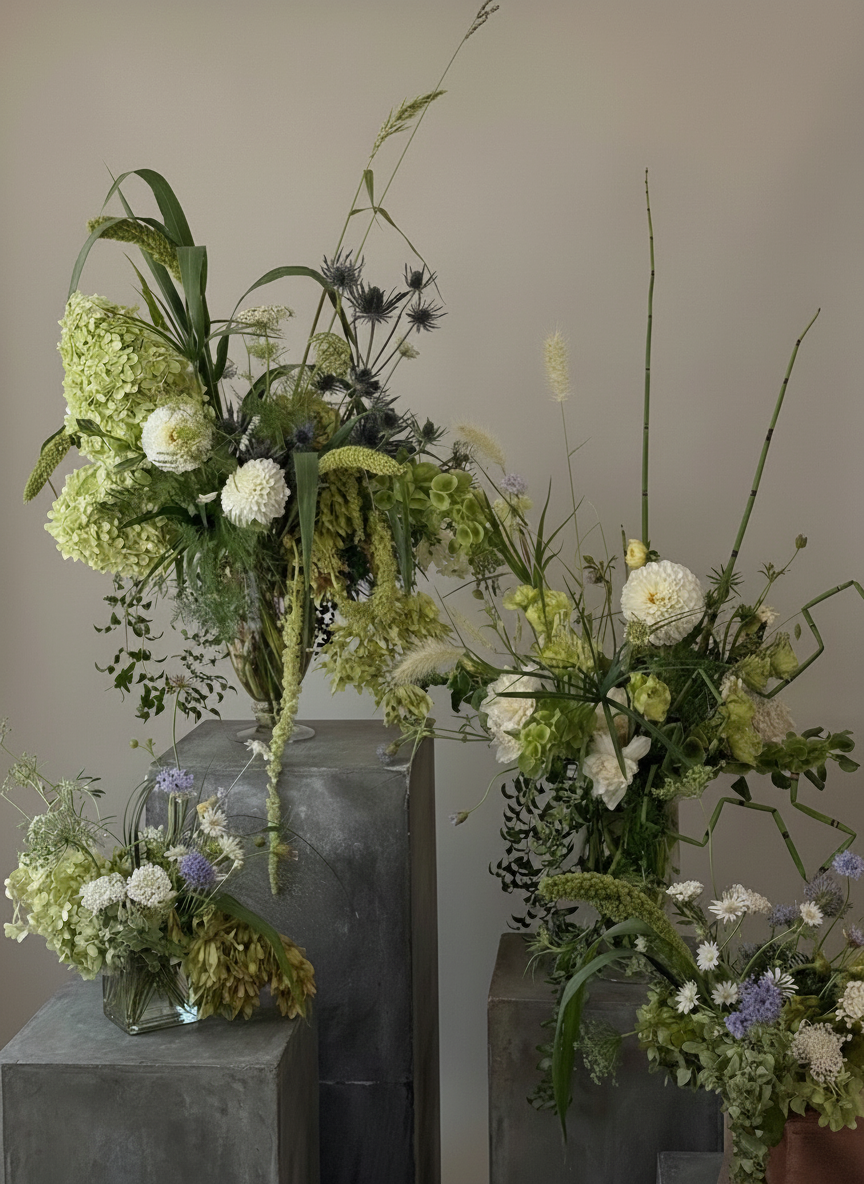 Grassy bundle by Shaa.Project featuring vibrant green blades in a natural arrangement against a soft background.