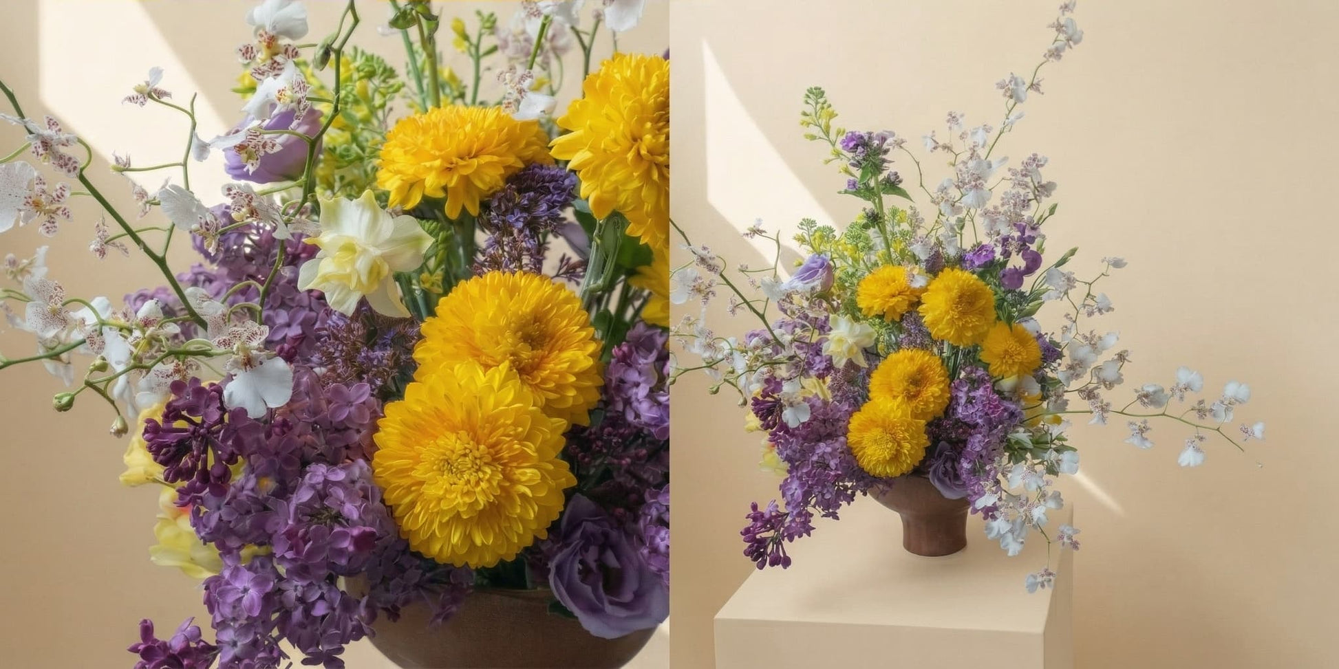 Elegant, modern medium size flower arrangement as a gift for Mother 