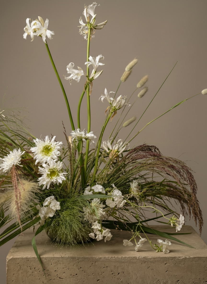 Shaa.Project grassy bundle featuring vibrant green blades and a natural, textured appearance in a rustic setting.