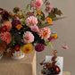handmade floral message card paired with seasonal flower arrangement
