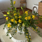 Yellow flower arrangement for coffee luxury decoration on Mother's Day